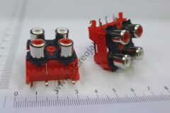 4P Pin rca  Jack Phono/Line Master/Booth    DJM500, DJM600