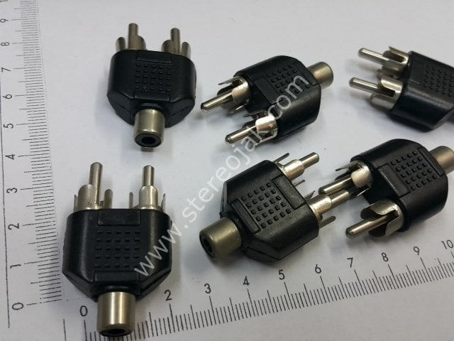 RCA DİŞİ GİRİŞ  2X ERKEK RCA ÇIKIŞ