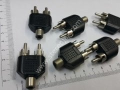 RCA DİŞİ GİRİŞ  2X ERKEK RCA ÇIKIŞ